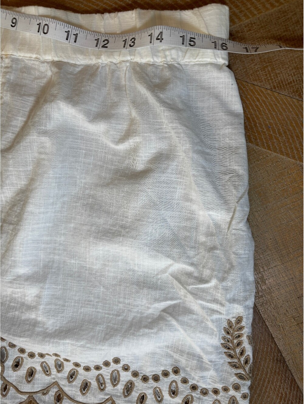 NWT Anthropologie White Cotton Embroidered Eyelet Scallop Hem Shorts L - Picture 4 of 8